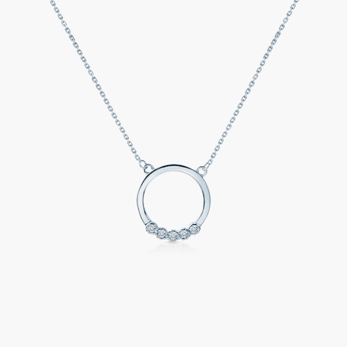 Naszyjnik koło Savicki: białe złoto, diamenty